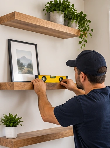 Shelves & Artwork — illustrative service photograph